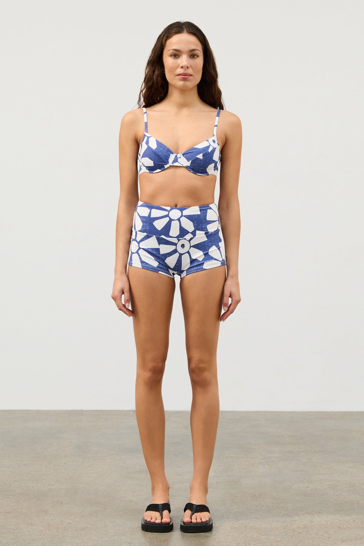 Geo Flower Balconette Bra Cup