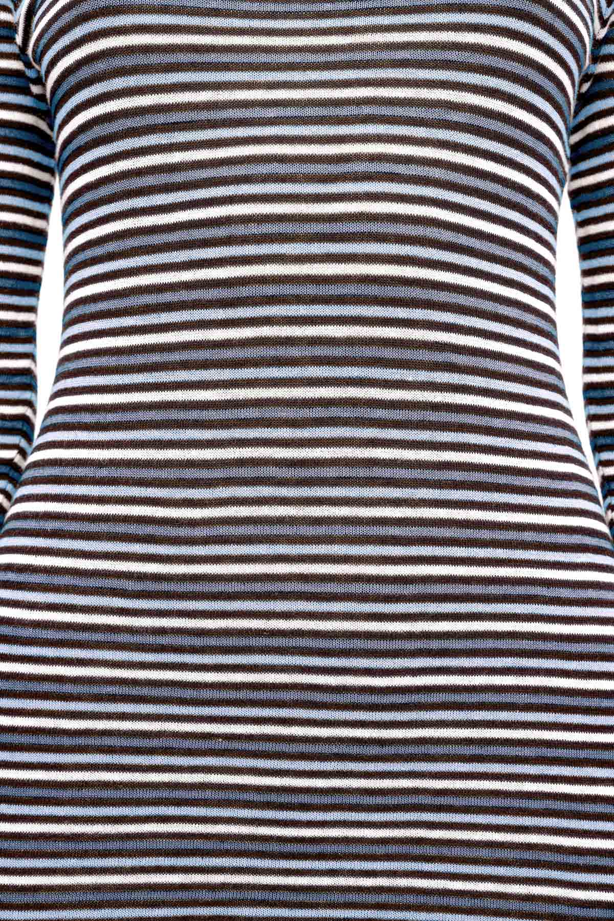 Knit Mini Dress - Blue Pin Stripe