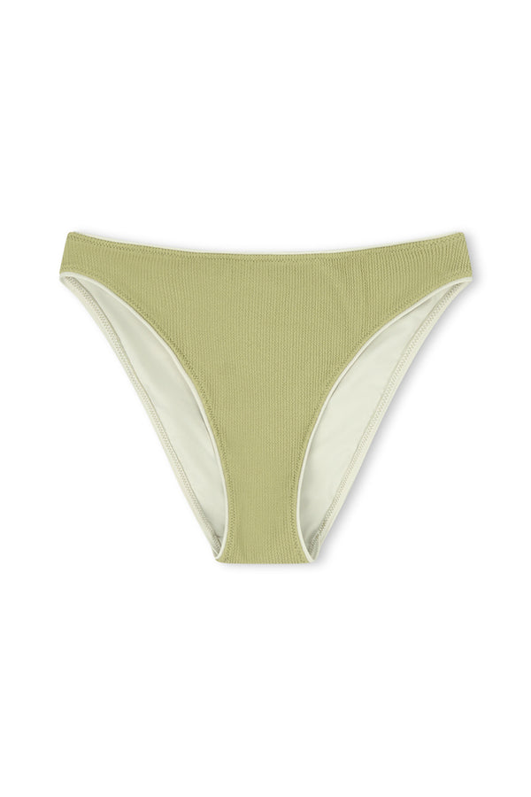 Textured High Cut Brief - Aloe