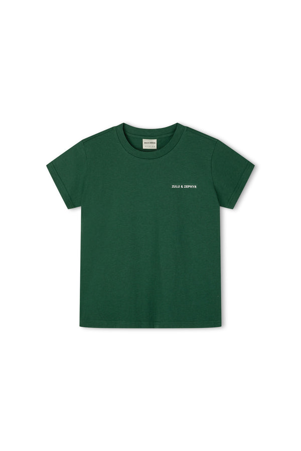 Zulu & Zephyr Logo Slim Tee - Tallow Green