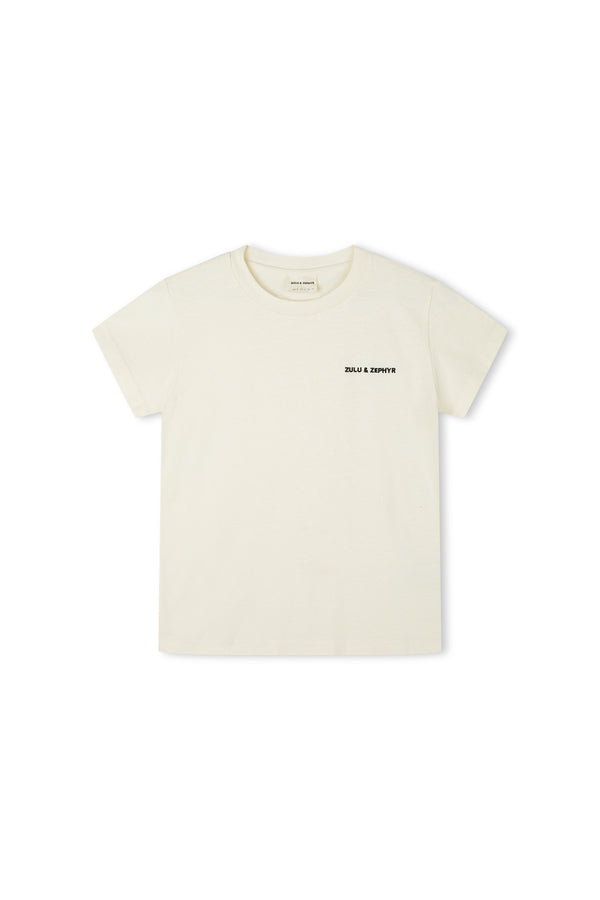 Zulu & Zephyr Logo Slim Tee - White