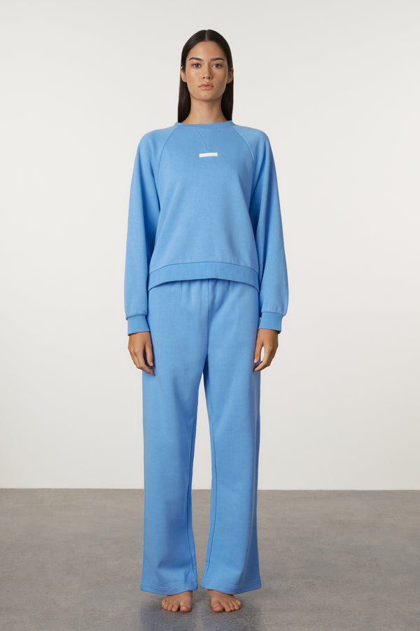 Raglan Sport Sweatshirt - Ocean Blue