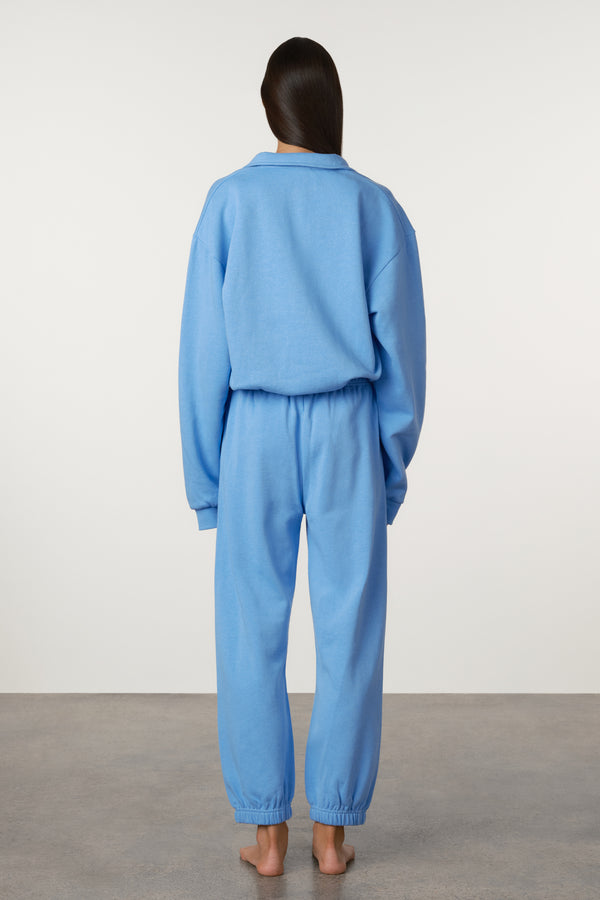 Cuffed Sport Sweatpant - Ocean Blue