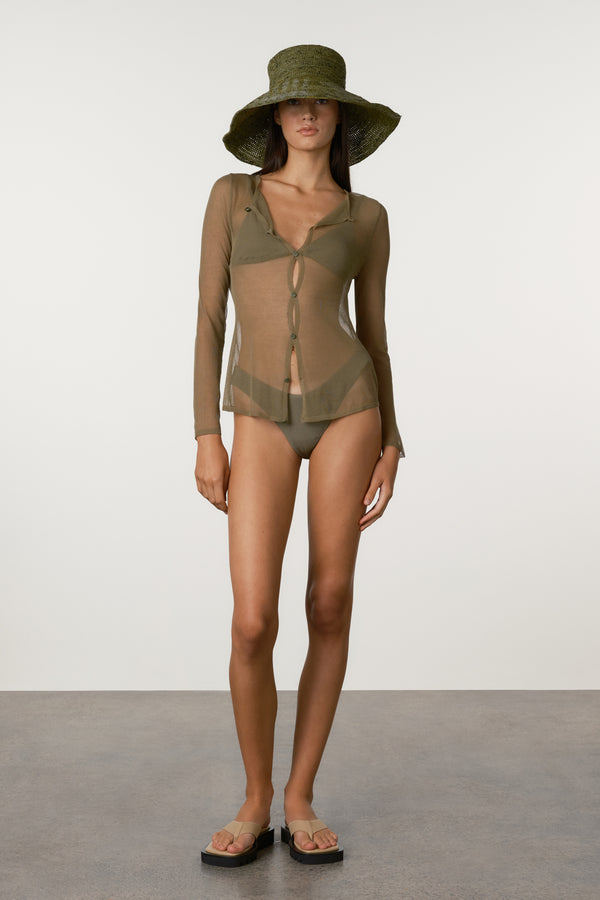 Wide Brim Hat - Olive