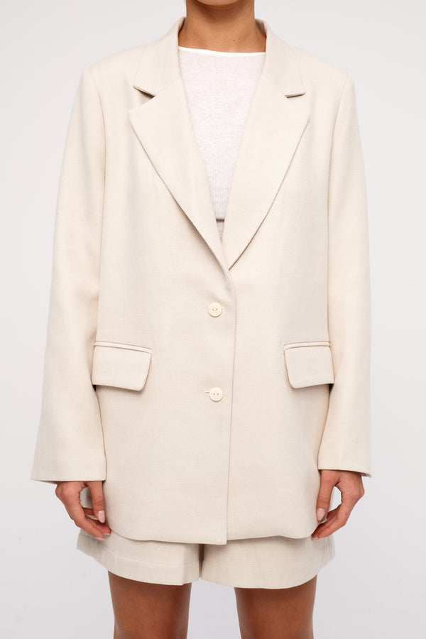 Husk Relaxed Tailored Twill Blazer
