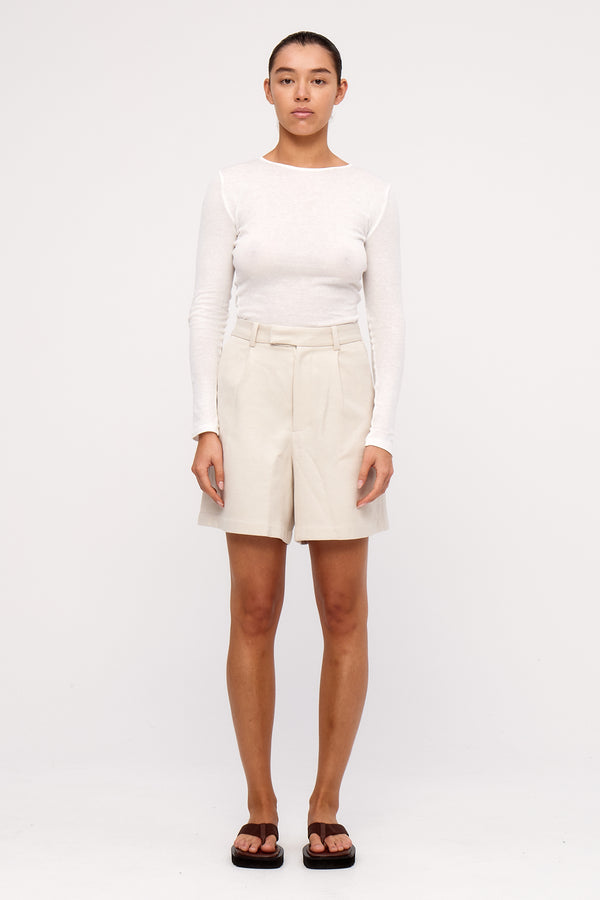 Tailored Twill Short - Husk
