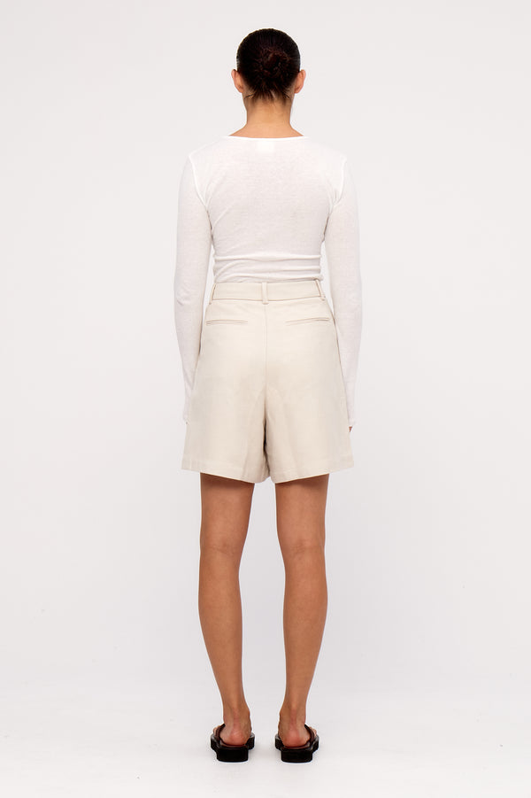 Tailored Twill Short - Husk