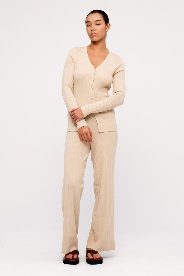 Husk Cotton Rib Knit Pant