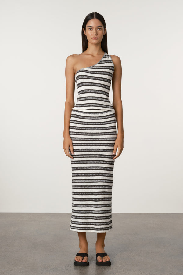 Marle Stripe Textured Knit Skirt