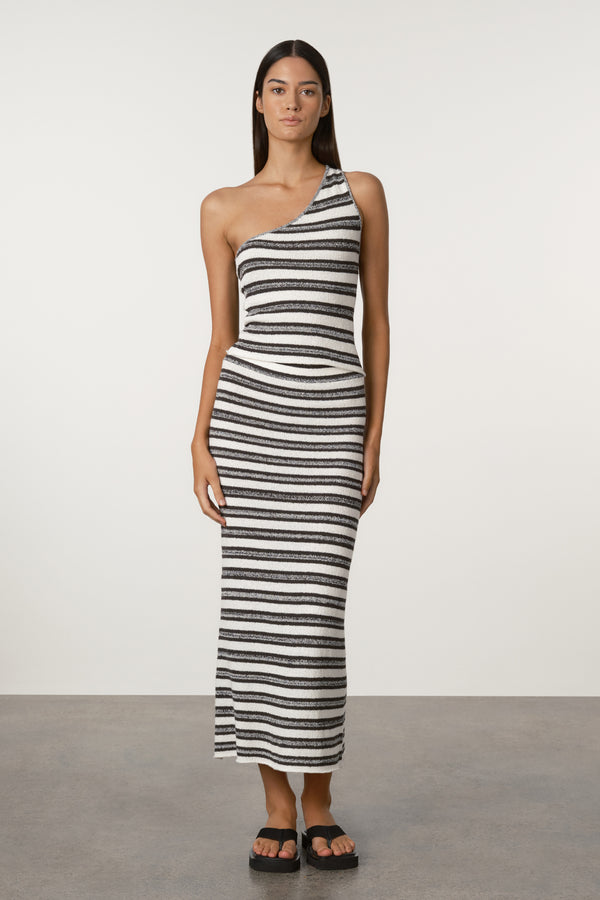 Marle Stripe Textured Knit Skirt