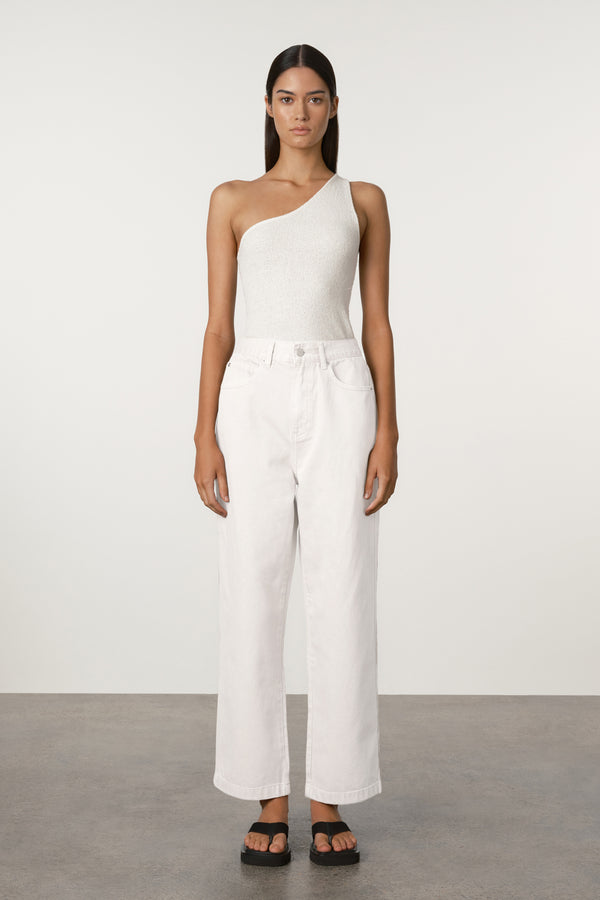 White Relaxed Recycled Denim Jean