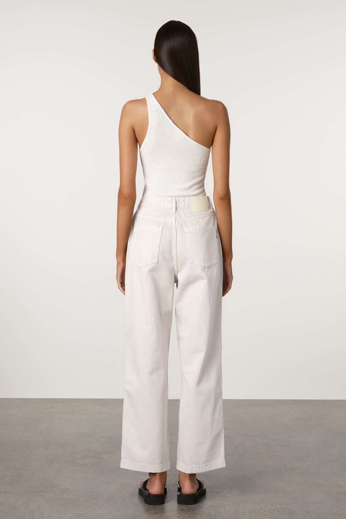 White Textured Knit Top