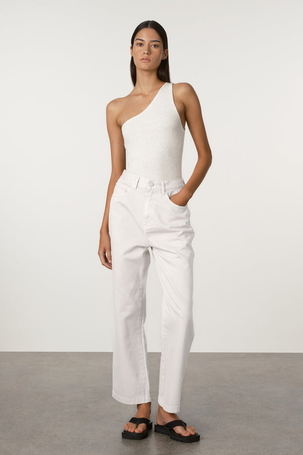 White Relaxed Recycled Denim Jean