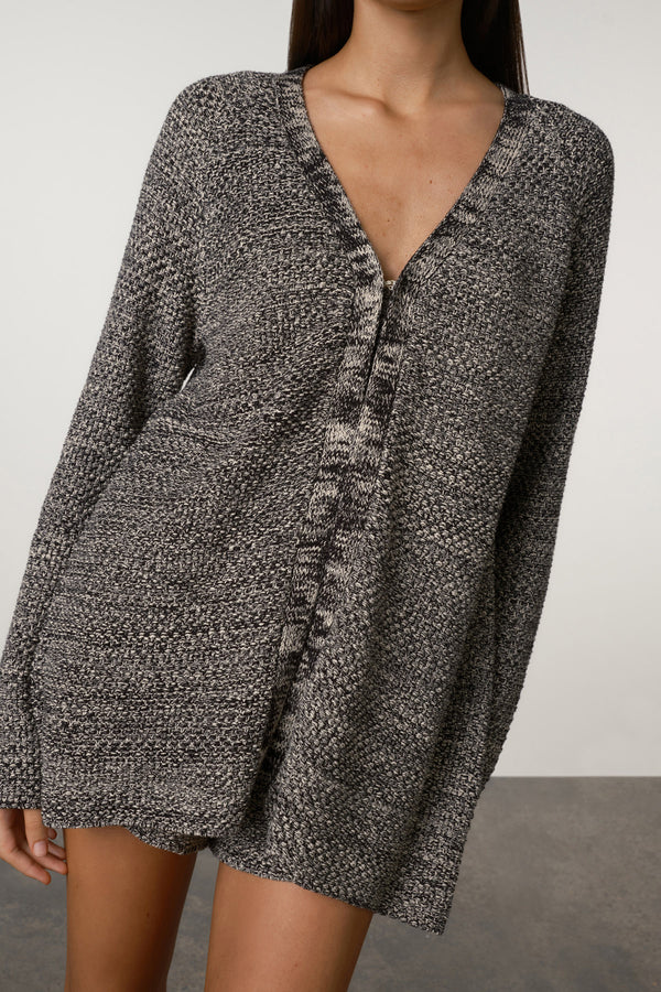 Black Marle Knit Cardigan