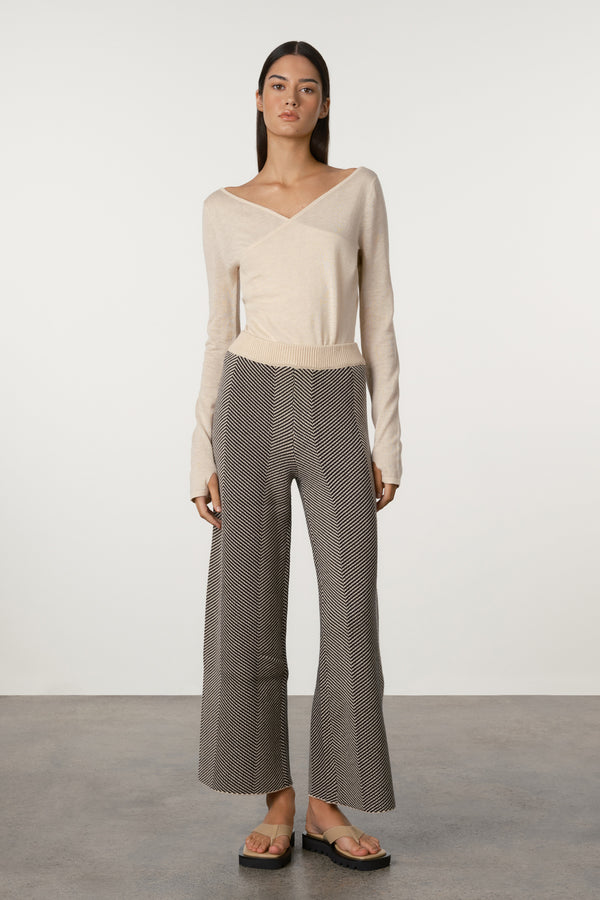 Layered Knit Top - Husk