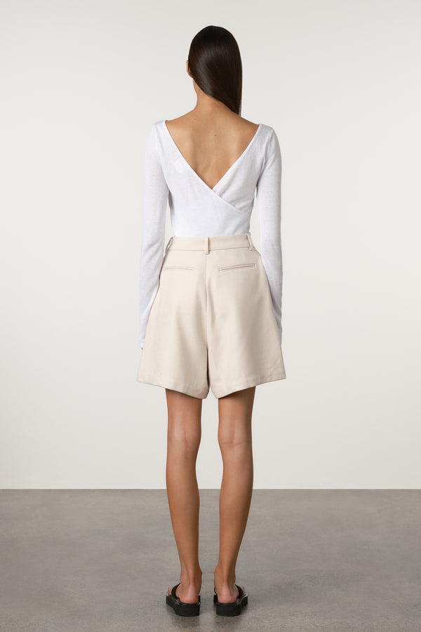 White Layered Knit Top