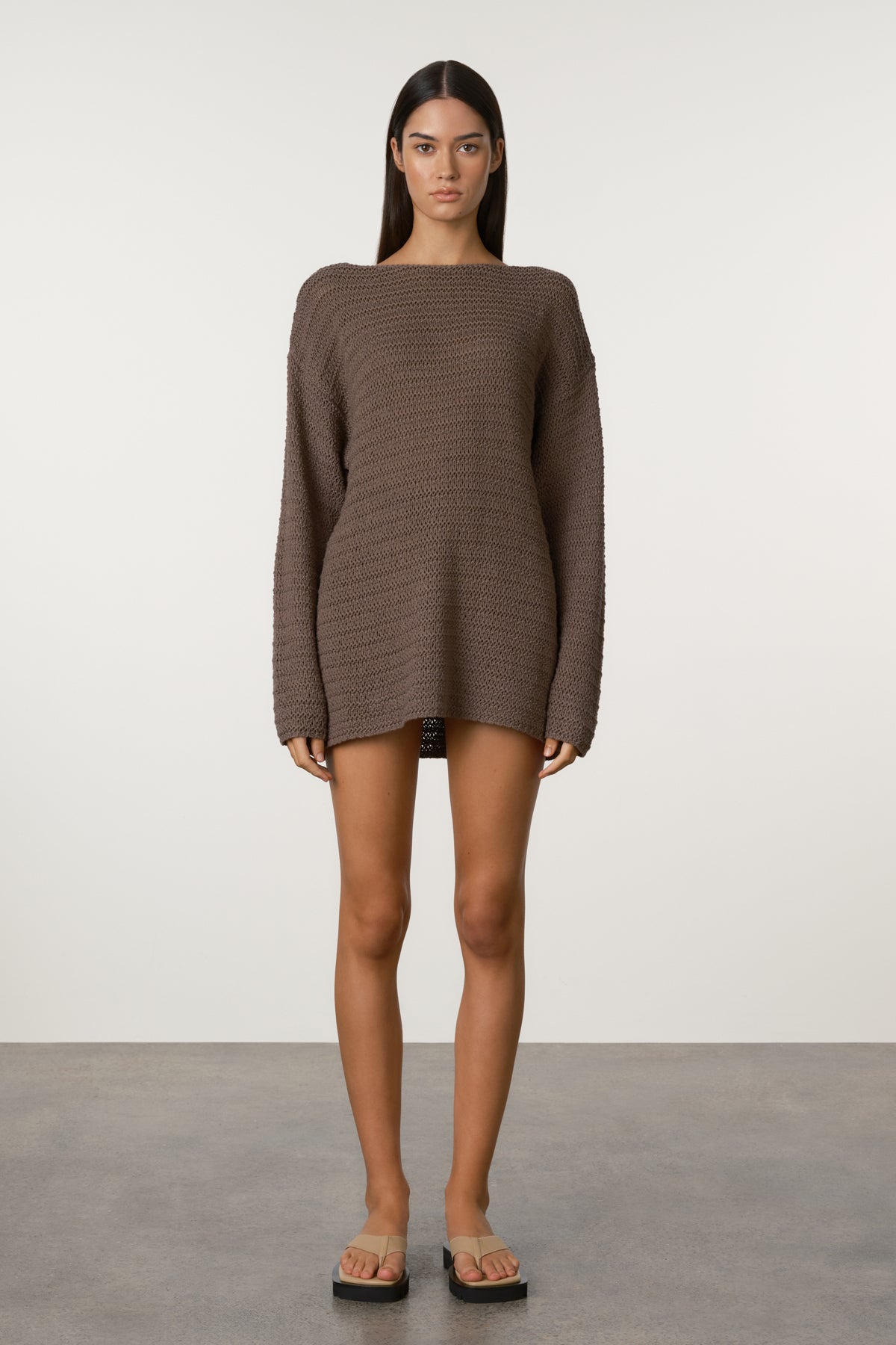 Carob Lattice Knit Jumper