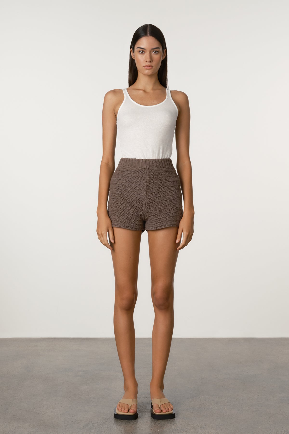 Carob Lattice Knit Short