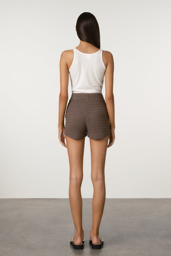 Carob Lattice Knit Short