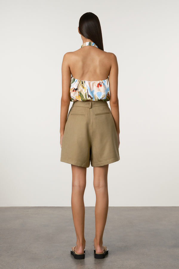 Tailored Twill Short - Olive