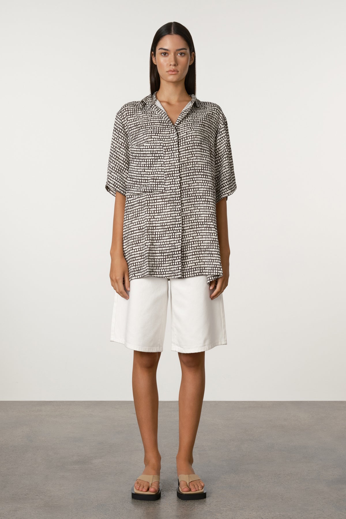 Spot Tencel Shirt