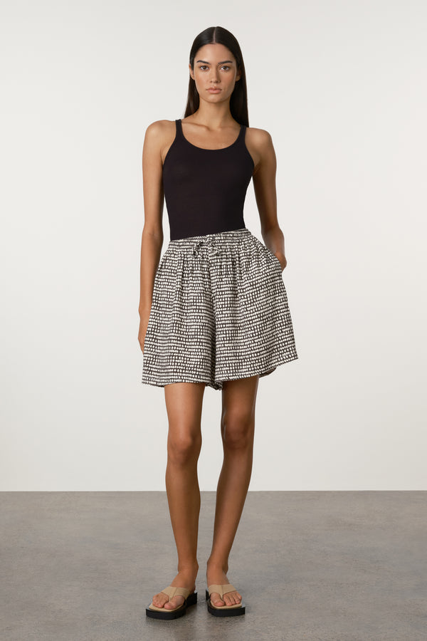Spot Tencel Shorts