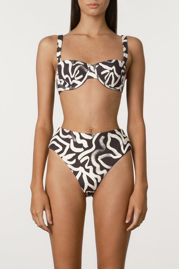 Paint Flower Waisted Full Brief