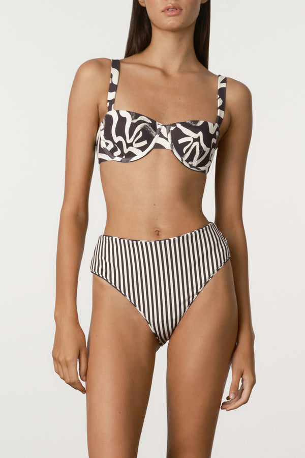 Paint Flower Waisted Full Brief