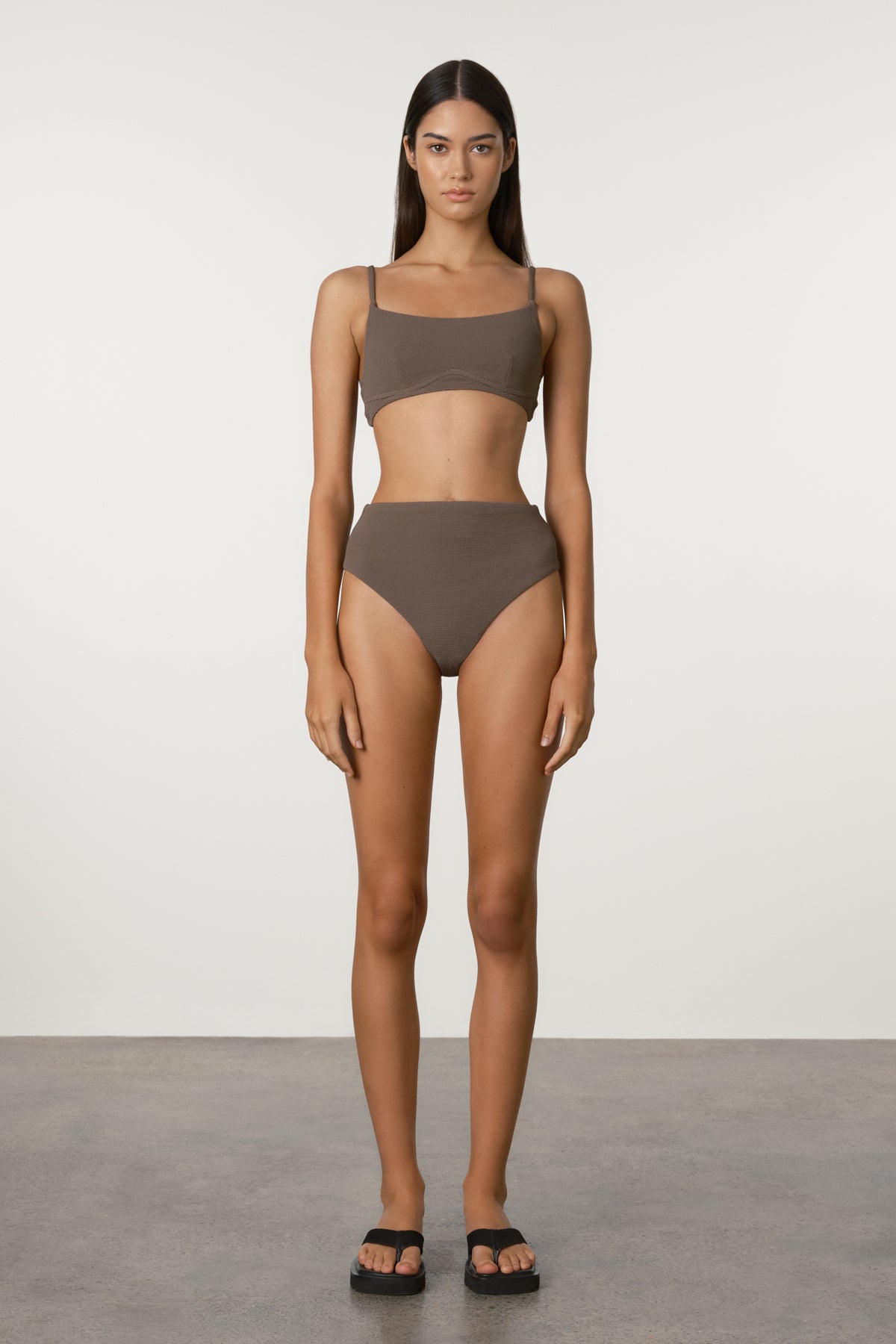 Waffle Bralette - Carob