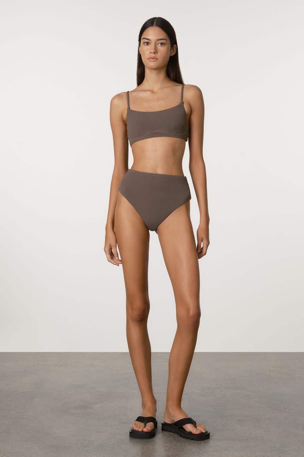Waffle Bralette - Carob