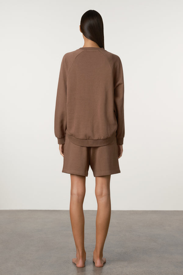 Raglan Sport Sweatshirt - Carob