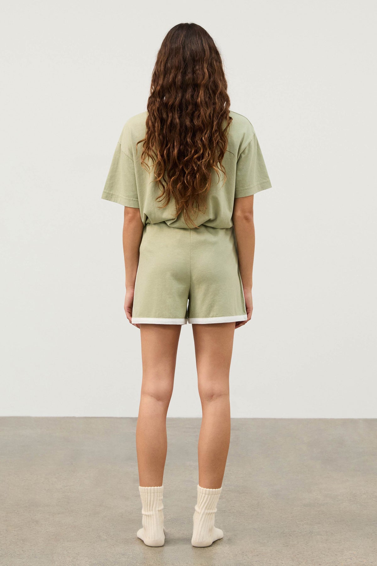 Organic Cotton Blend Sport Short - Eucalyptus
