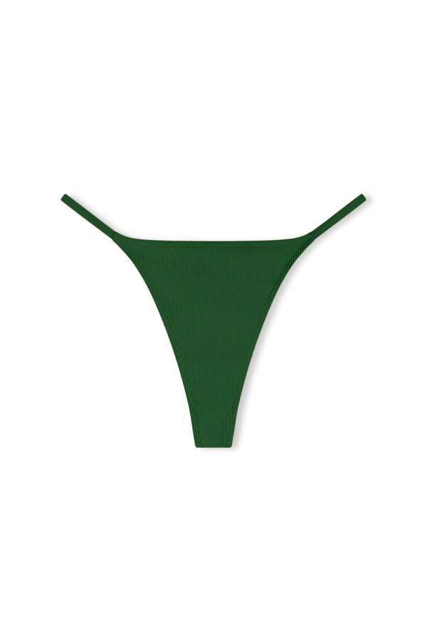 Signature Stripe String Thong Brief - Tallow Green