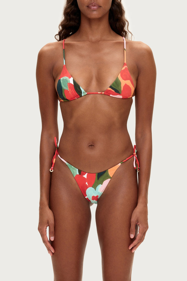 Triangle Top - Red Floral