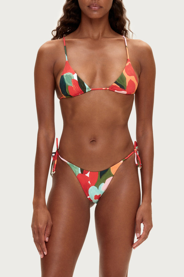 Triangle Top - Red Floral