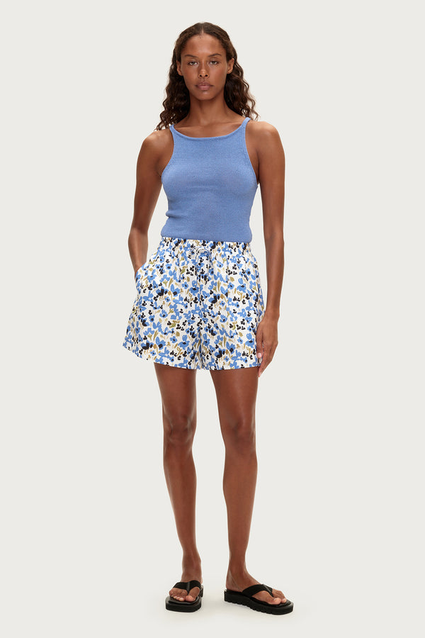Cotton Short - Blue Floral