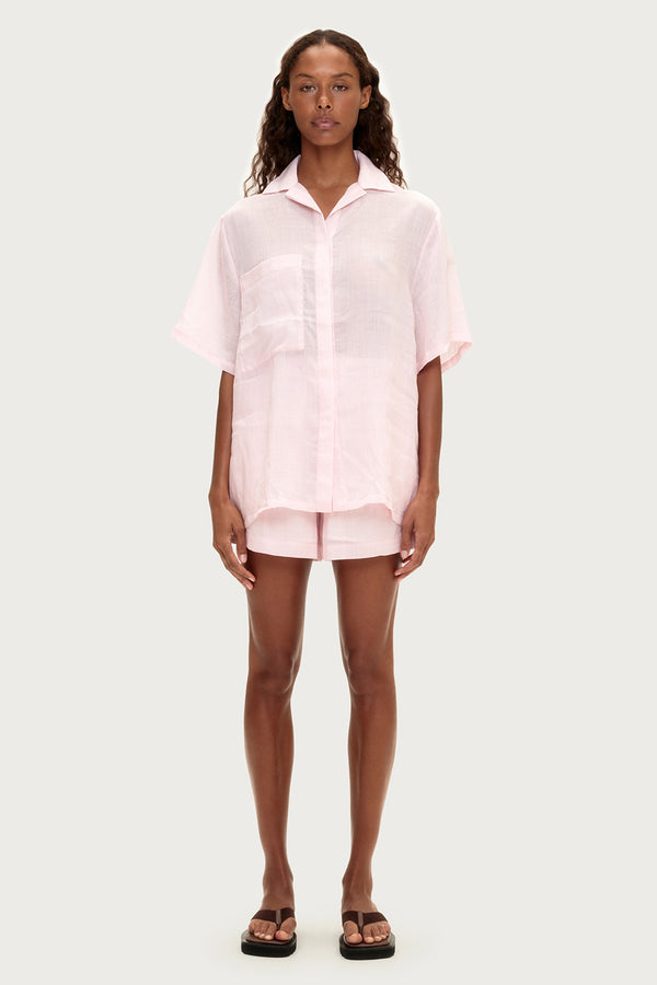 Ramie Shirt - Soft Pink
