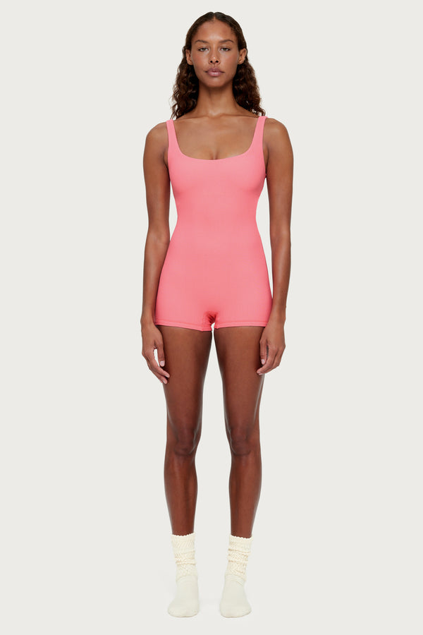 Waffle 2 Inch Bodysuit - Pink