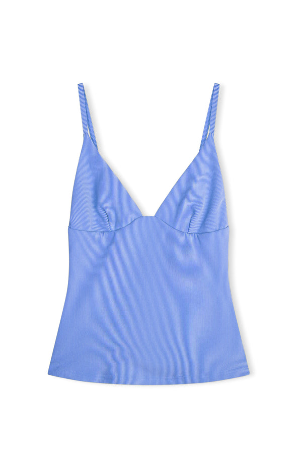 Signature Stripe Tankini - Sky