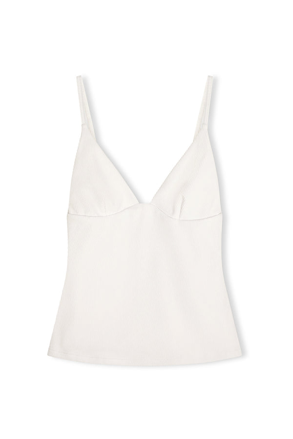 Signature Stripe Tankini - White