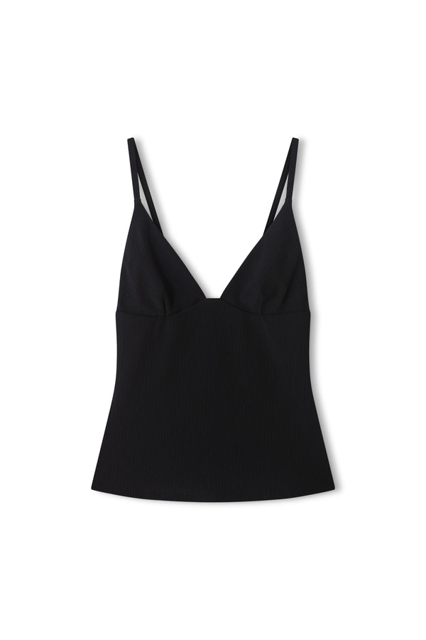 Signature Stripe Tankini - Black