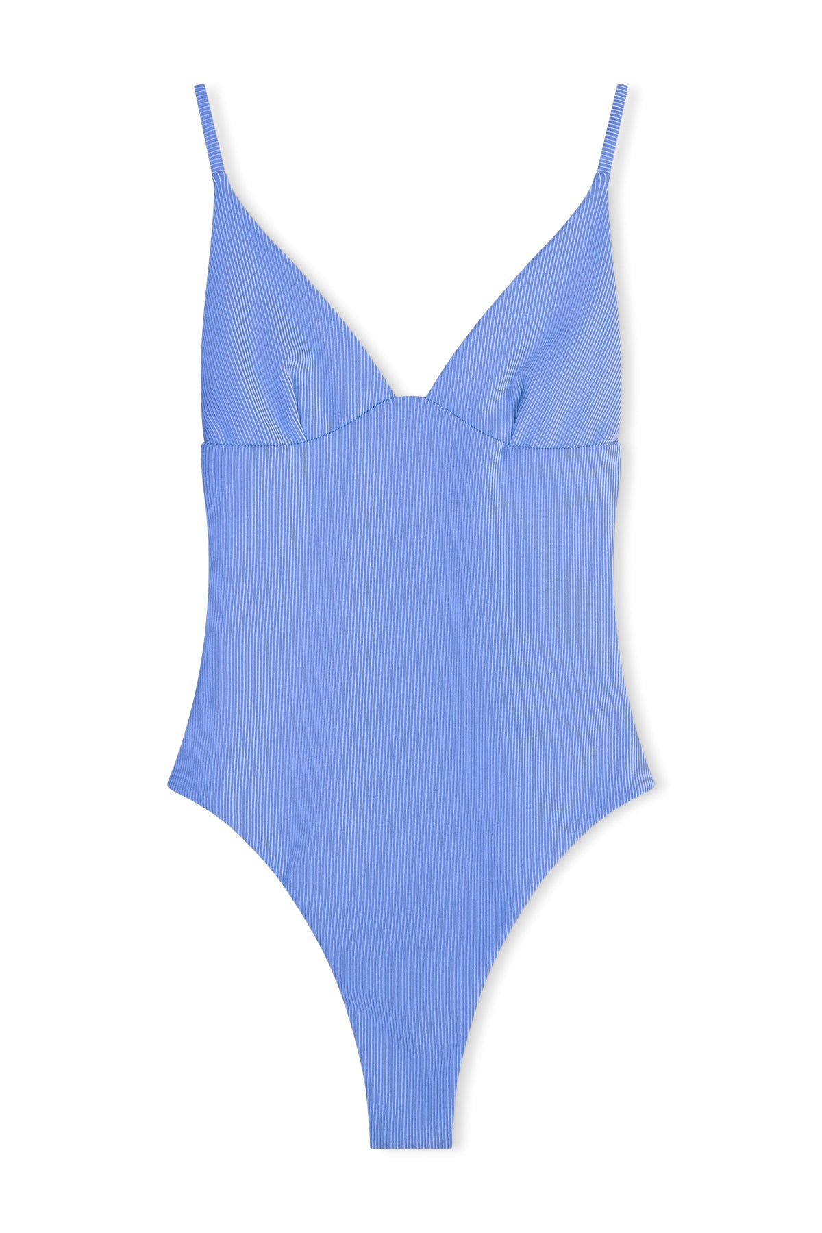 Signature Stripe Tie One Piece - Sky