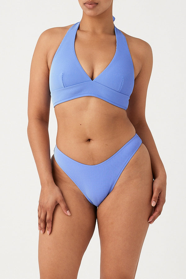 Signature Stripe Halter Top - Sky