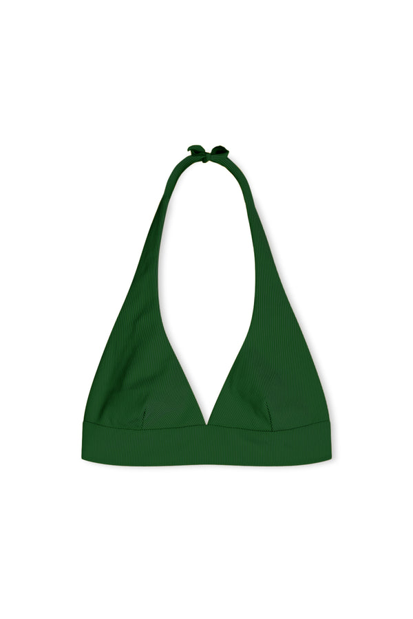 Signature Stripe Halter Top - Tallow Green