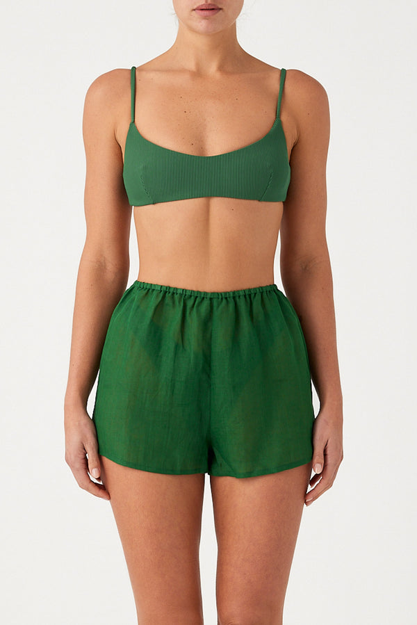 Signature Ramie Short - Tallow Green