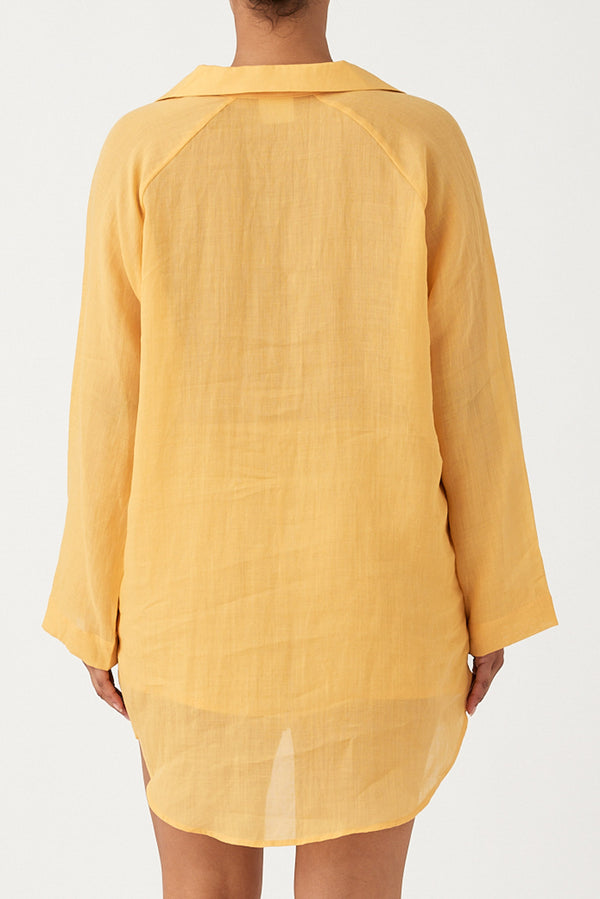 Signature Ramie Shirt - Marigold