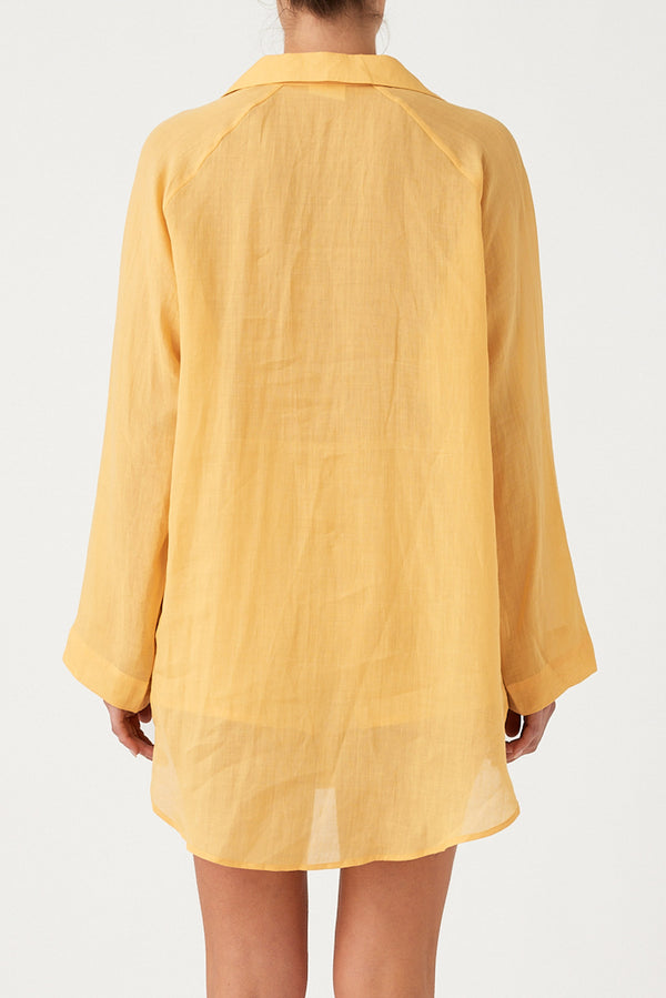 Signature Ramie Shirt - Marigold