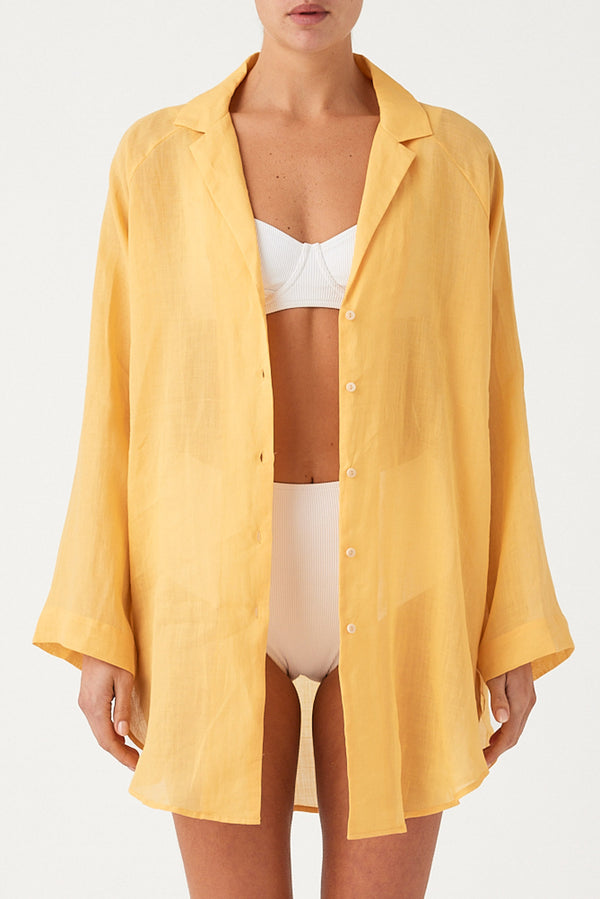 Signature Ramie Shirt - Marigold