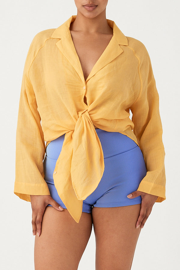 Signature Ramie Shirt - Marigold