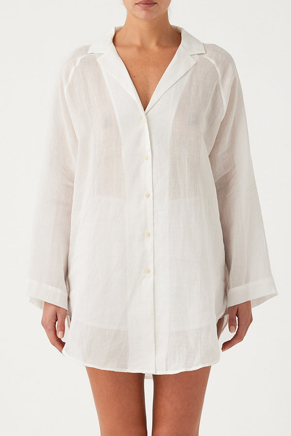 Signature Ramie Shirt - White